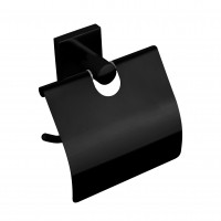 Тримач для туалетного паперу з кришкою VBI SATURN BLACK VBI-040313BL