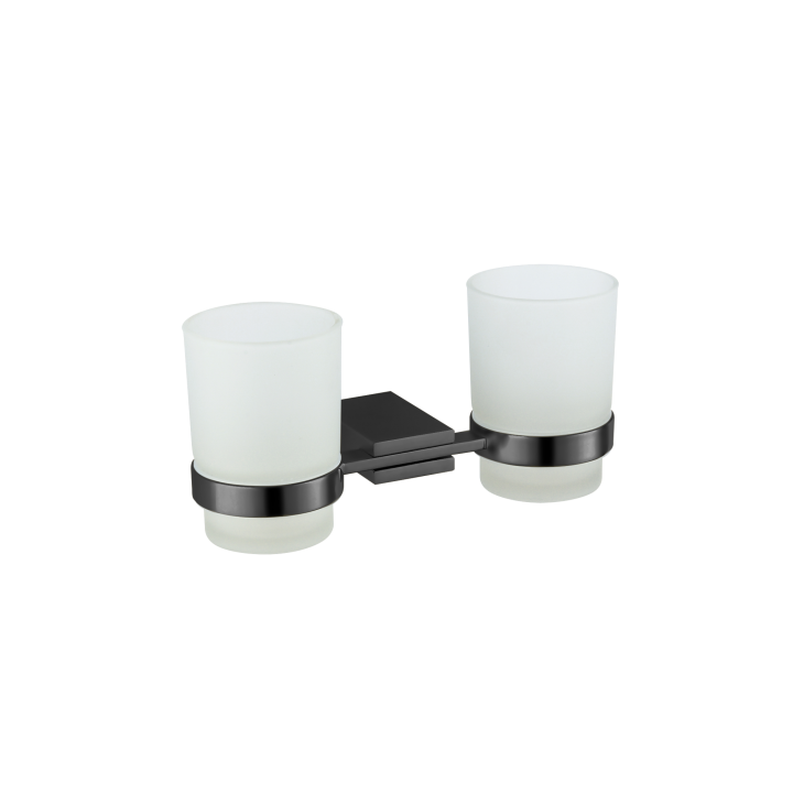 Стакан для зубних щіток VBI NEPTUNE BLACK подвійний VBI-040514BL
