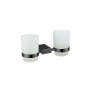 Стакан для зубних щіток VBI NEPTUNE BLACK подвійний VBI-040514BL