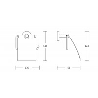 Тримач для туалетного паперу з кришкою VBI URANUS GOLD VBI-040413GL