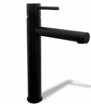 Змішувач для раковини (умивальника) REA TESS BLACK черний високий REA-B0229